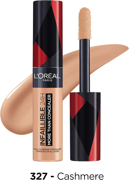 L’Oréal Paris Concealer, Full Coverage, Longwear with a Matte Finish, Infallible 24H More Than Concealer, 327 Cashmere - Package May Vary - Color Appears Different On Screen